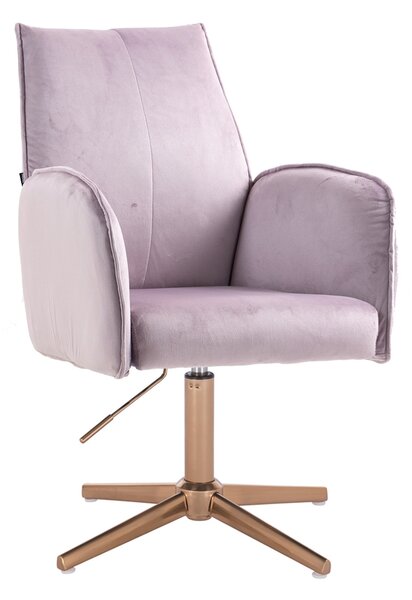 HR280CROSS Halványlila Modern Velúr Szék Arany lábbal
