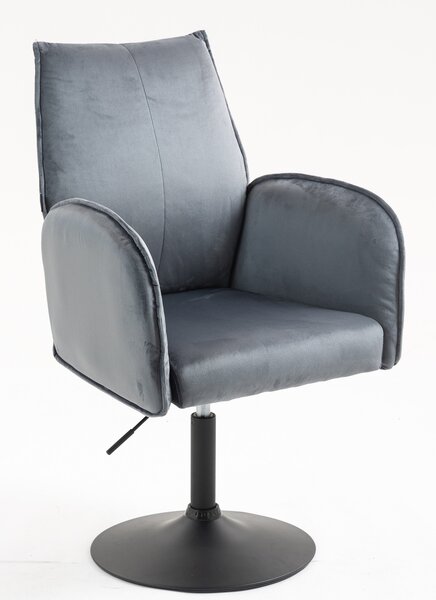 HR280N Grafit Modern Velúr Szék Fekete lábbal
