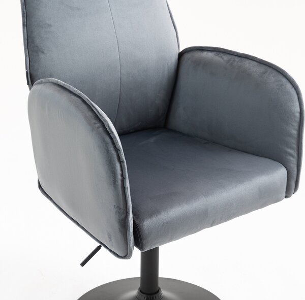 HR280N Grafit Modern Velúr Szék Fekete lábbal