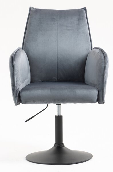 HR280N Grafit Modern Velúr Szék Fekete lábbal