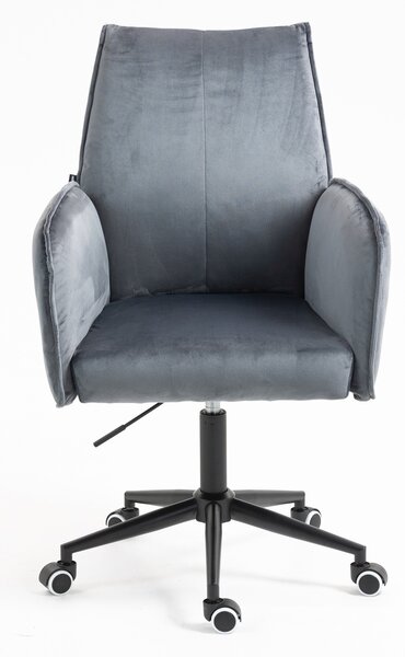 HR280K Grafit Modern Velúr Szék Fekete lábbal
