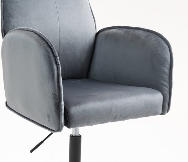 HR280N Grafit Modern Velúr Szék Fekete lábbal