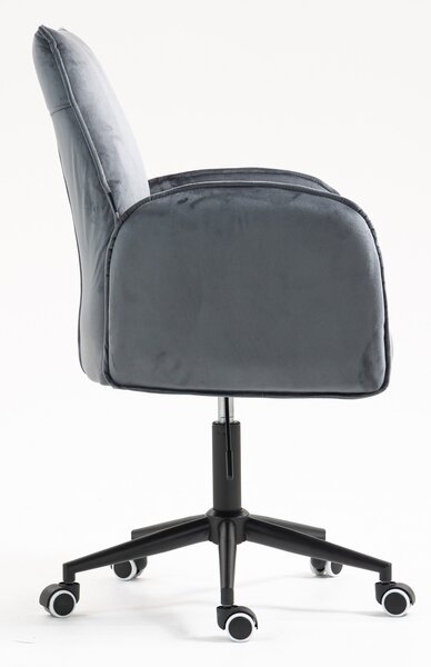 HR280K Grafit Modern Velúr Szék Fekete lábbal