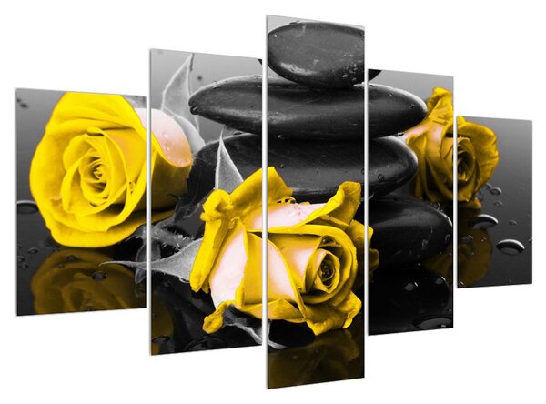 Sárga rózsák képe (150x105 cm)