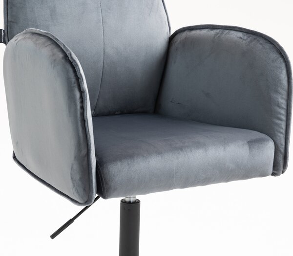 HR280K Grafit Modern Velúr Szék Fekete lábbal