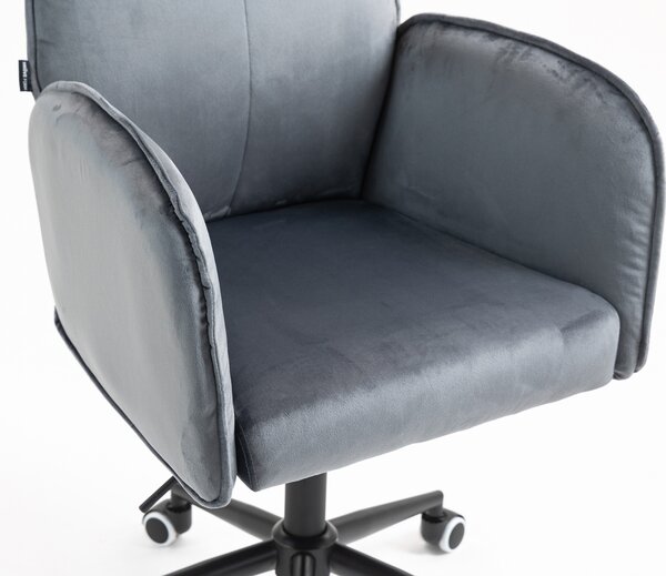 HR280K Grafit Modern Velúr Szék Fekete lábbal