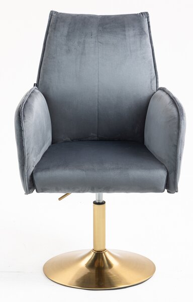 HR280N Grafit Modern Velúr Szék Arany lábbal