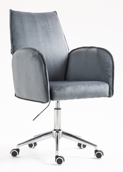 HR280K Grafit Modern Velúr Szék Krómozott lábbal