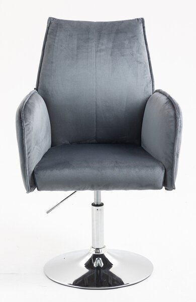 HR280N Grafit Modern Velúr Szék Krómozott lábbal