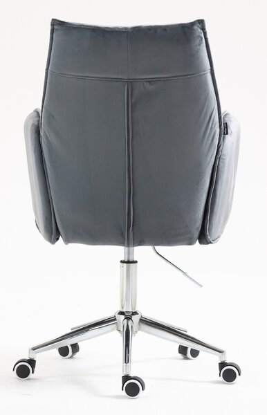 HR280K Grafit Modern Velúr Szék Krómozott lábbal