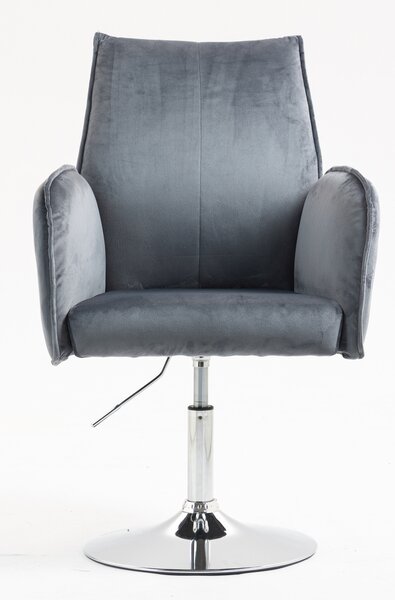 HR280N Grafit Modern Velúr Szék Krómozott lábbal