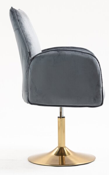 HR280N Grafit Modern Velúr Szék Arany lábbal