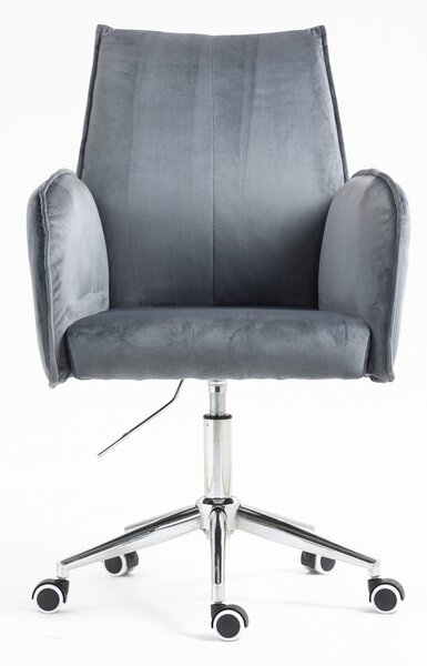HR280K Grafit Modern Velúr Szék Krómozott lábbal