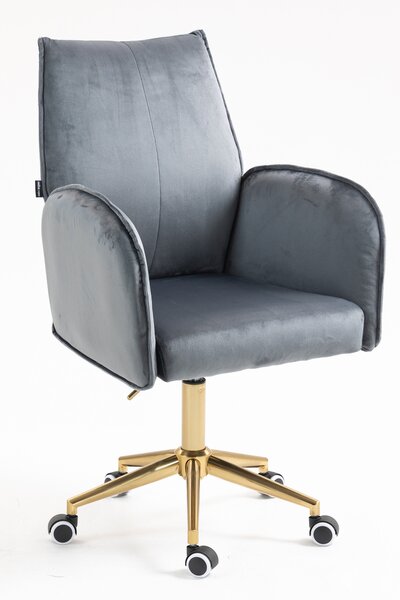 HR280K Grafit Modern Velúr Szék Arany lábbal