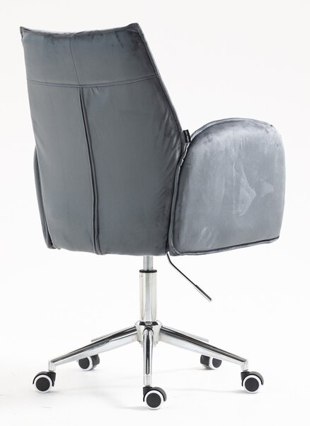 HR280K Grafit Modern Velúr Szék Krómozott lábbal
