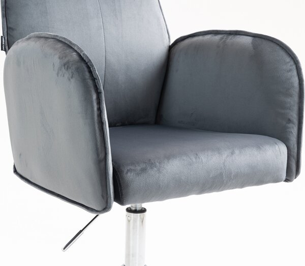 HR280K Grafit Modern Velúr Szék Krómozott lábbal