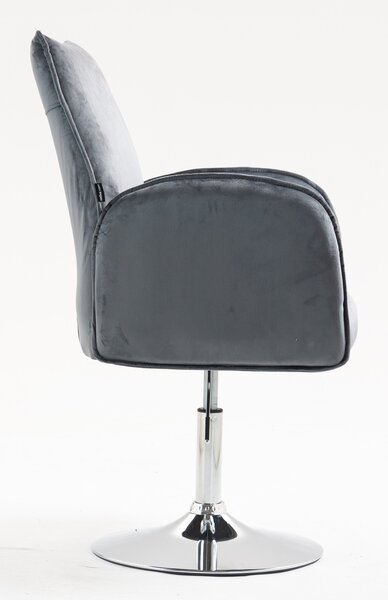 HR280N Grafit Modern Velúr Szék Krómozott lábbal