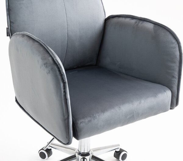 HR280K Grafit Modern Velúr Szék Krómozott lábbal