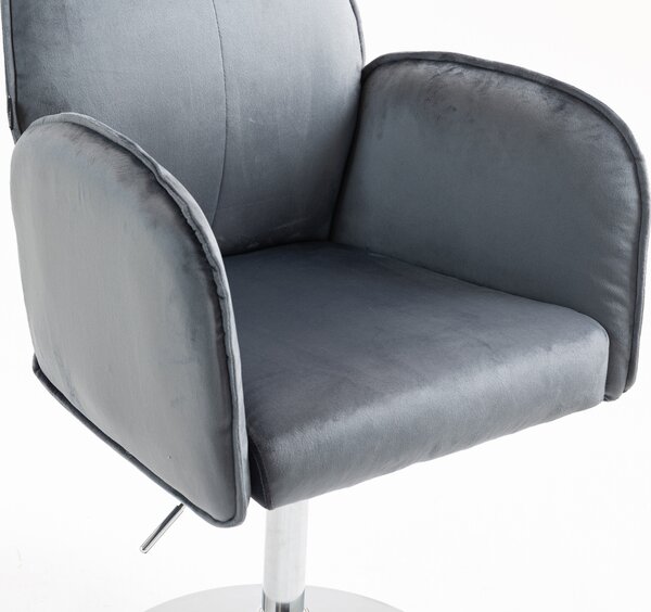 HR280N Grafit Modern Velúr Szék Krómozott lábbal