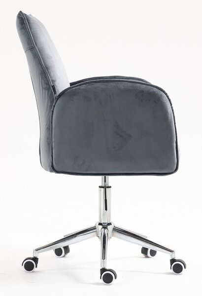 HR280K Grafit Modern Velúr Szék Krómozott lábbal