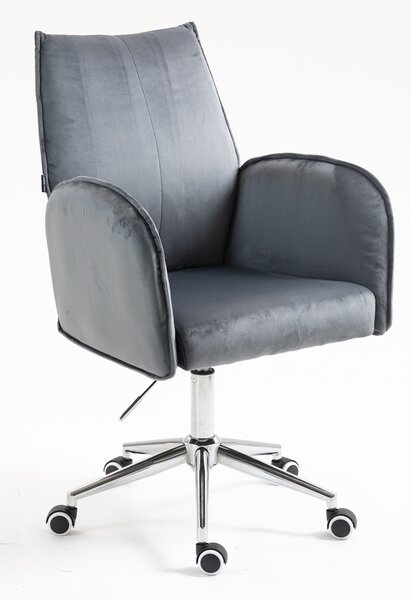 HR280K Grafit Modern Velúr Szék Krómozott lábbal