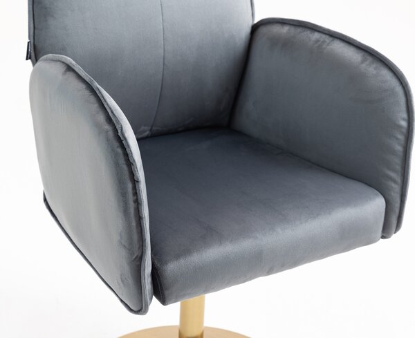 HR280N Grafit Modern Velúr Szék Arany lábbal