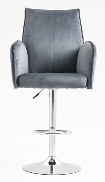 HR280W Grafit Modern Velúr Szék Krómozott lábbal