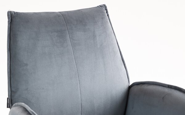 HR280W Grafit Modern Velúr Szék Krómozott lábbal