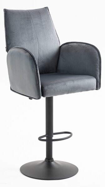 HR280W Grafit Modern Velúr Szék Fekete lábbal