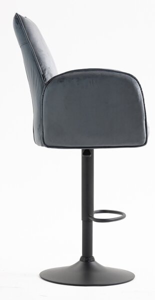 HR280W Grafit Modern Velúr Szék Fekete lábbal