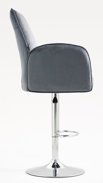 HR280W Grafit Modern Velúr Szék Krómozott lábbal