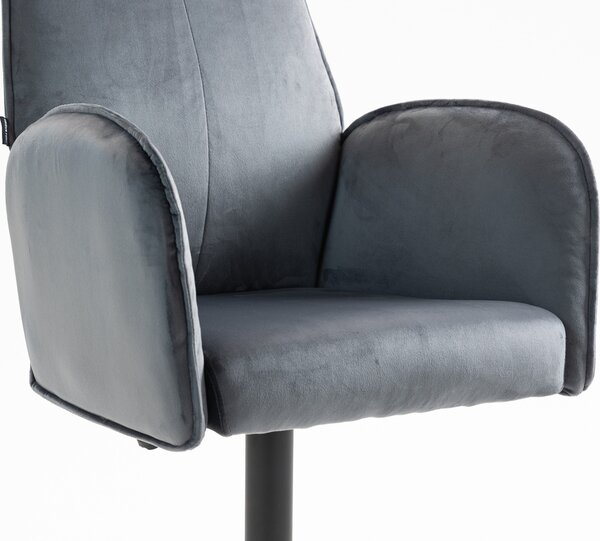 HR280W Grafit Modern Velúr Szék Fekete lábbal