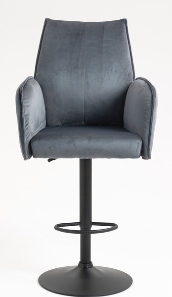 HR280W Grafit Modern Velúr Szék Fekete lábbal