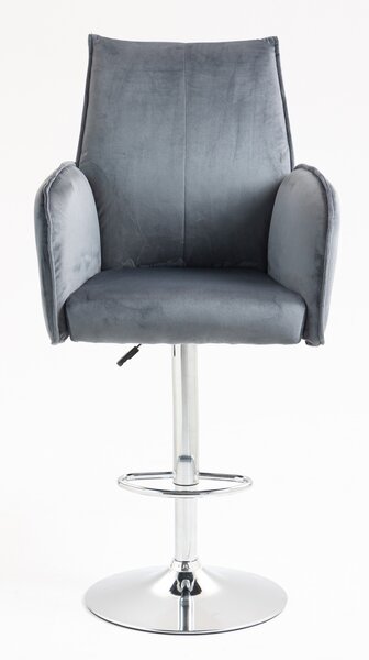 HR280W Grafit Modern Velúr Szék Krómozott lábbal