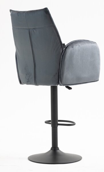 HR280W Grafit Modern Velúr Szék Fekete lábbal