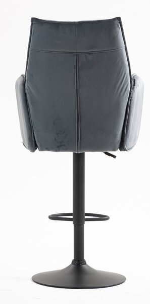 HR280W Grafit Modern Velúr Szék Fekete lábbal