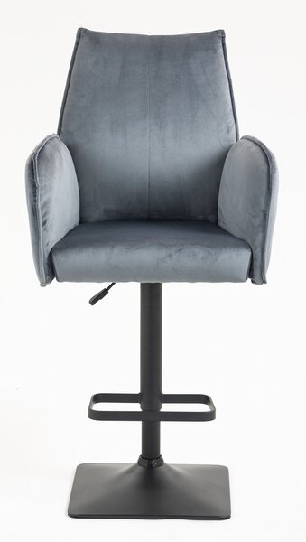 HR280KW Grafit Modern Velúr Szék Fekete lábbal