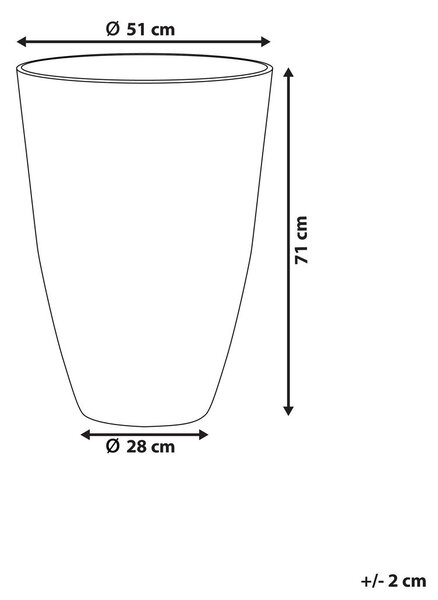 Virágcserép CAMIA 51 cm Bézs