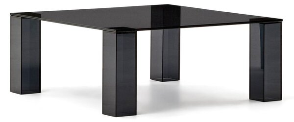 Sötétszürke üveg dohányzóasztal 85x85 cm Adularia – Kave Home