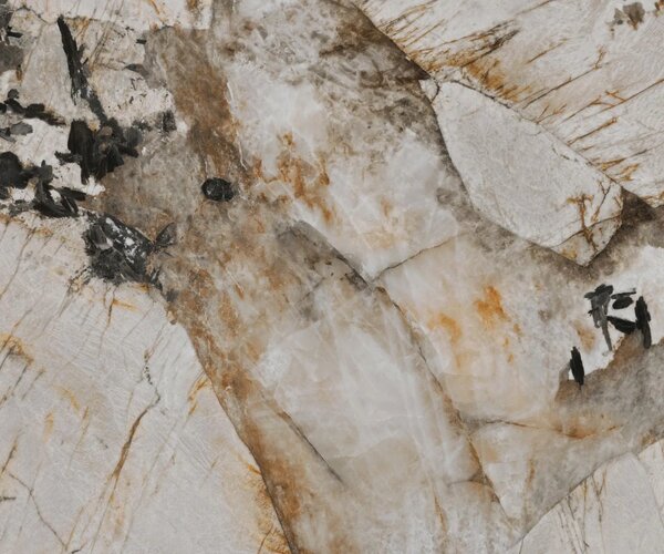 DELIFE Konzolasztal Edge hajóformájú 140x40 cm kerámia patagónia polírozott Conos fém titán színű effekt finish
