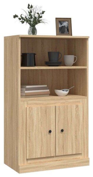 Vidaxl Magasszekrény - Sonoma Tölgy - 60x35,5x103,5 cm