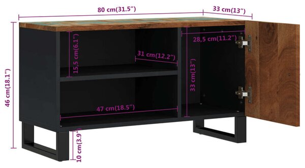 VidaXL - Újrahasznosított Fa TV Szekrény - 80x33x46 cm