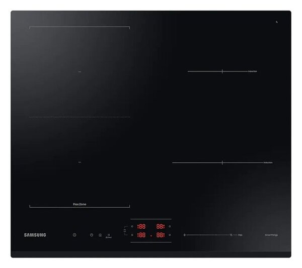 Samsung NZ64B5046GK/U2 Beépíthető indukciós főzőlap, 59 cm, 4 főzőzóna, SmartThings Cooking, Fekete