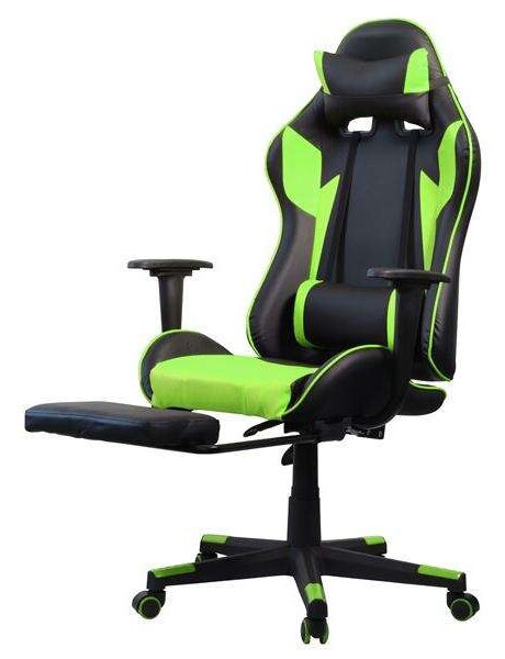 Iris GCH204BE Gamer Szék - Fekete/Zöld