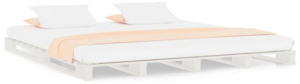 Fenyőfa Ágykeret - Fehér - 120x190 cm