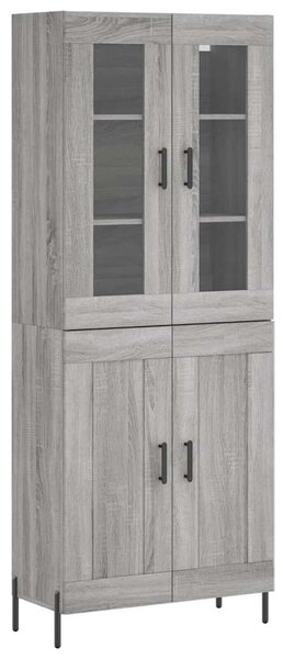 Szürke sonoma szerelt fa magasszekrény 69,5 x 34 x 180 cm
