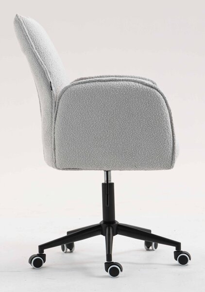 HR280K Szürke modern boucle szék fekete lábbal