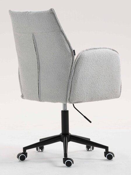 HR280K Szürke modern boucle szék fekete lábbal
