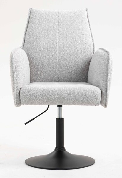 HR280N Szürke modern boucle szék fekete lábbal
