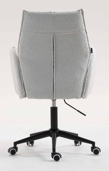 HR280K Szürke modern boucle szék fekete lábbal